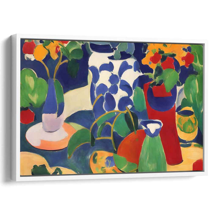 Dynamic Silence: Bold Abstract Still Life Canvas Art Print