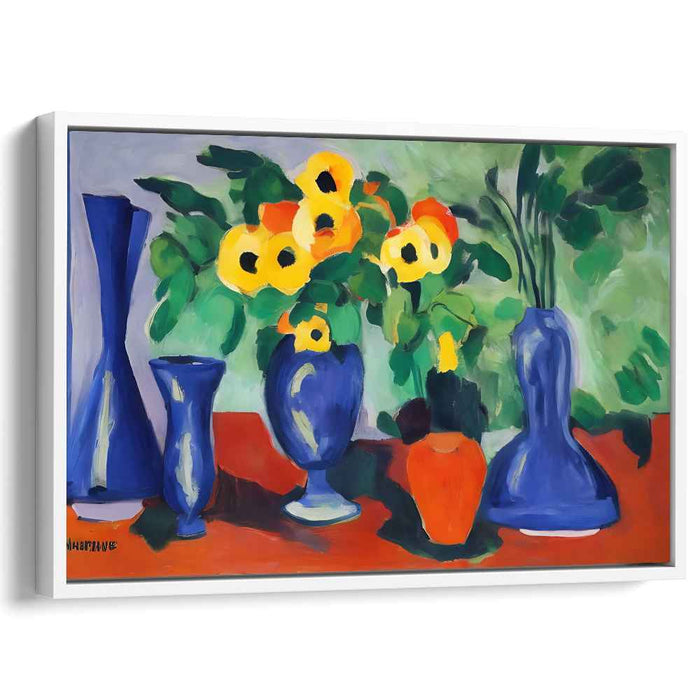 Wild Petal Waltz: Fauvist-Inspired Floral Still Life Canvas Art