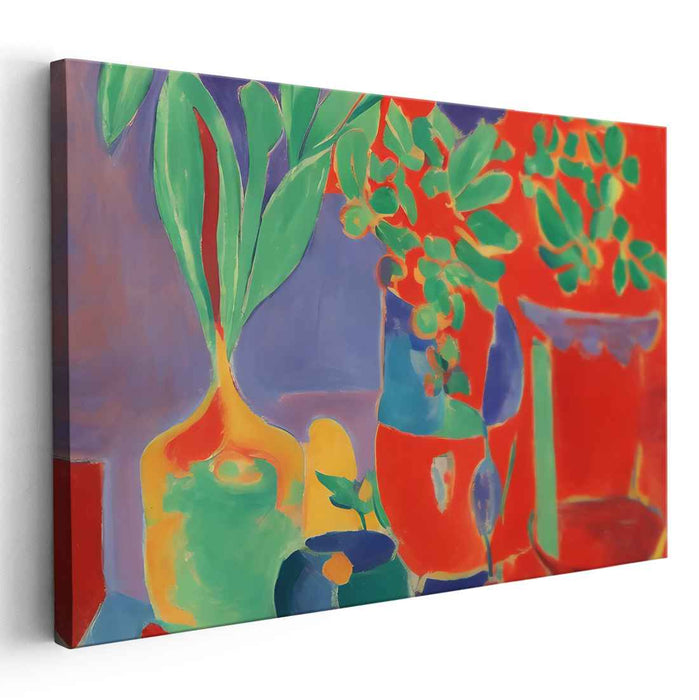 Fauvist Bounty Study: Fauvist Inspired Still Life Canvas Art Print