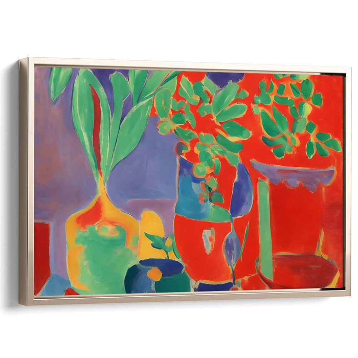 Fauvist Bounty Study: Fauvist Inspired Still Life Canvas Art Print