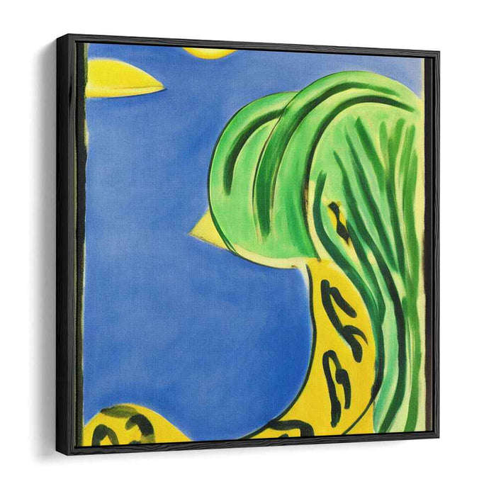 Nature's Colorful Symphony: Abstract Blue, Green, and Yellow Canvas Art Print