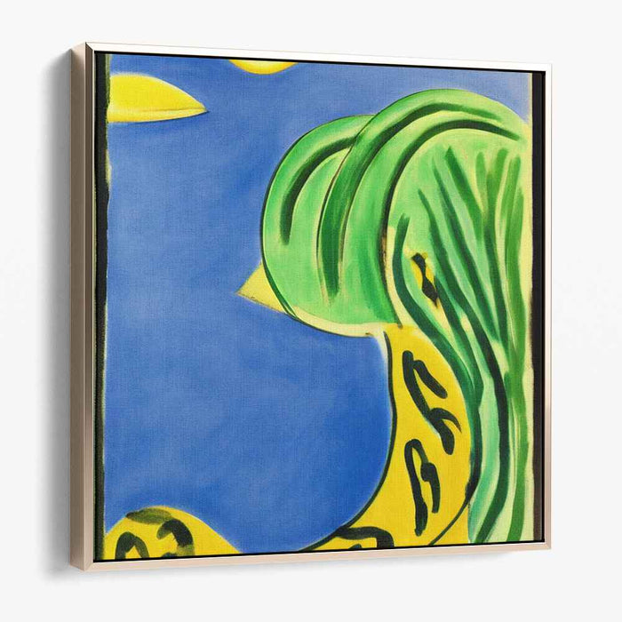 Nature's Colorful Symphony: Abstract Blue, Green, and Yellow Canvas Art Print