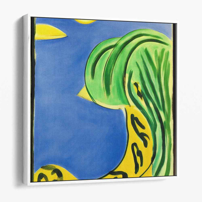 Nature's Colorful Symphony: Abstract Blue, Green, and Yellow Canvas Art Print