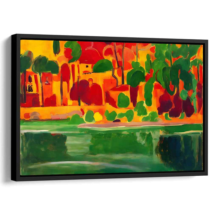 Color Flare Daybreak: Abstract Fauvist Landscape Canvas Art Print