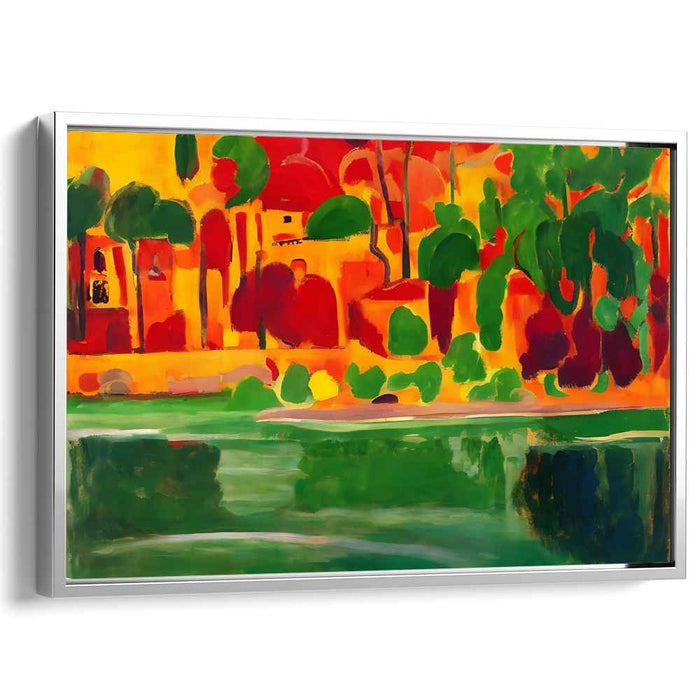 Color Flare Daybreak: Abstract Fauvist Landscape Canvas Art Print