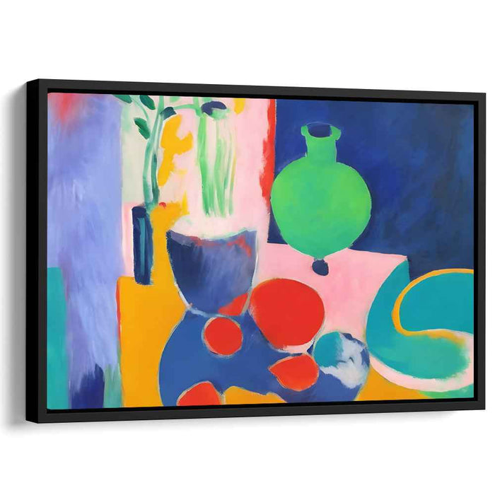 Abstracted Canvas: Abstract Expressionist Colorful Canvas Art Print