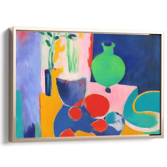 Abstracted Canvas: Abstract Expressionist Colorful Canvas Art Print