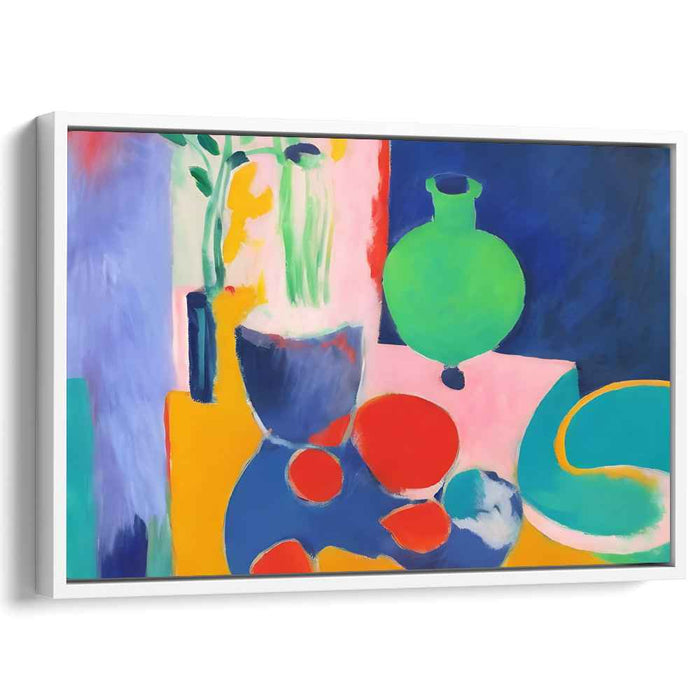 Abstracted Canvas: Abstract Expressionist Colorful Canvas Art Print