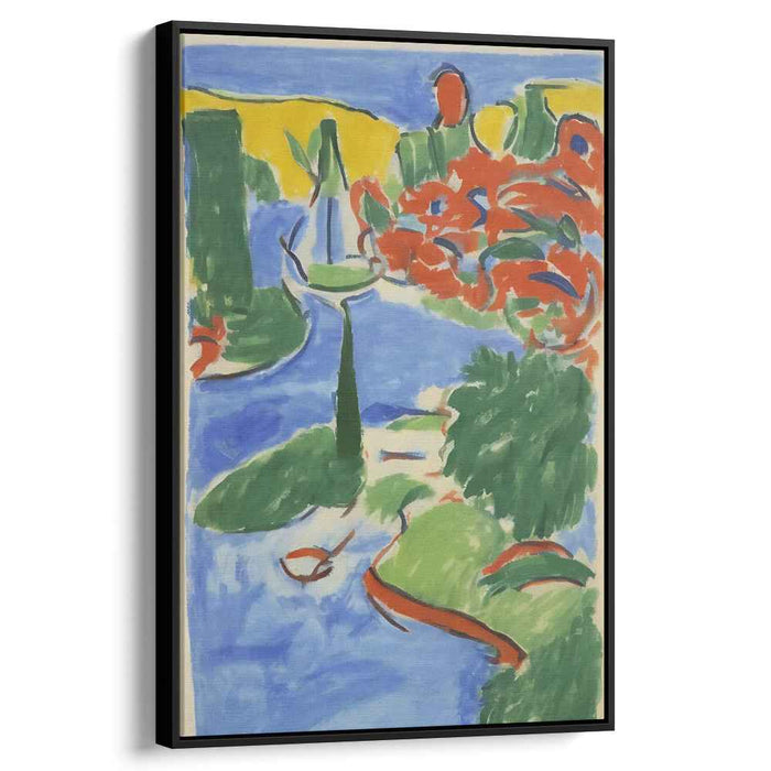 Allure of the Unknown: Abstract Expressionist Landscape Canvas Art Print