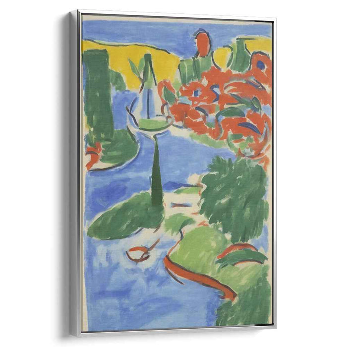 Allure of the Unknown: Abstract Expressionist Landscape Canvas Art Print