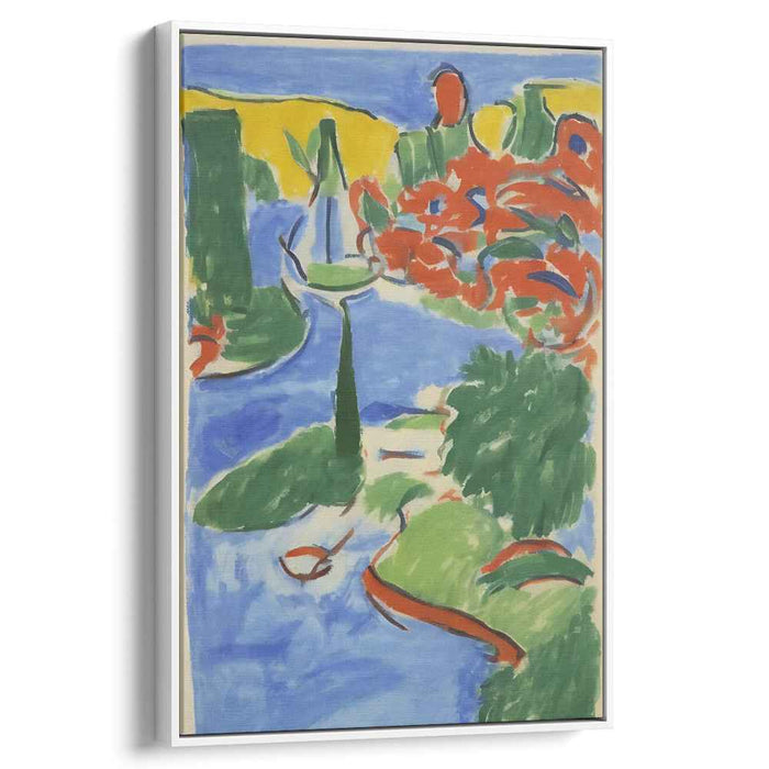 Allure of the Unknown: Abstract Expressionist Landscape Canvas Art Print