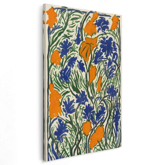 Petals of Colorful Jazz: Henri Matisse Inspired Floral Tapestry Canvas Art