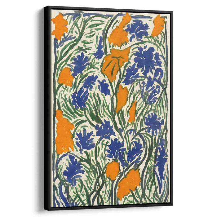 Petals of Colorful Jazz: Henri Matisse Inspired Floral Tapestry Canvas Art