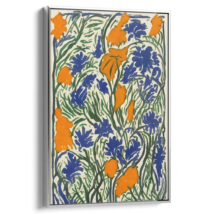 Petals of Colorful Jazz: Henri Matisse Inspired Floral Tapestry Canvas Art