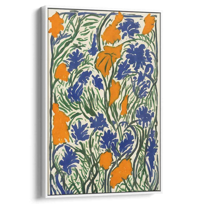 Petals of Colorful Jazz: Henri Matisse Inspired Floral Tapestry Canvas Art