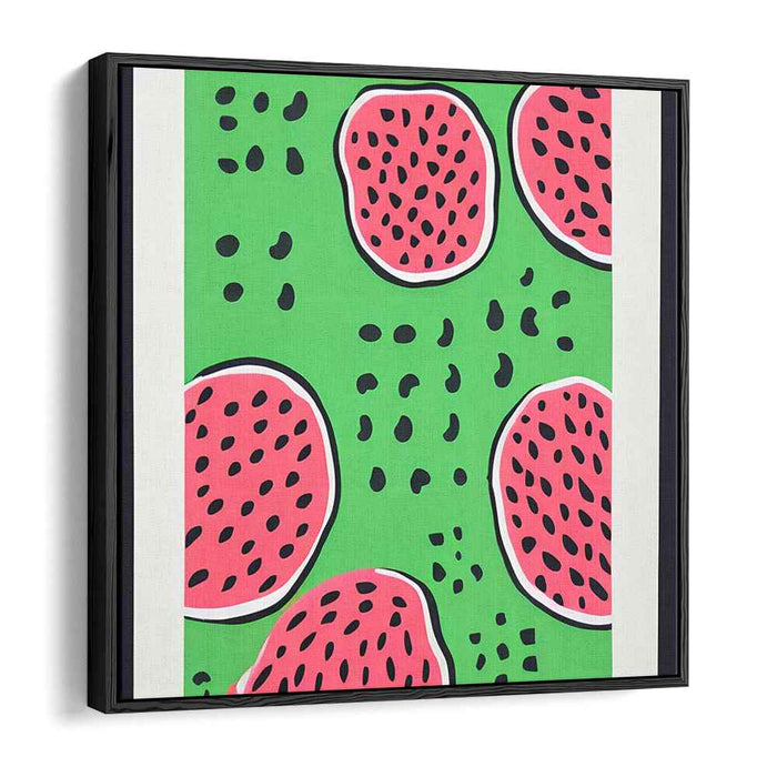 Neon Melon Burst: Pop Art Watermelon Canvas Print