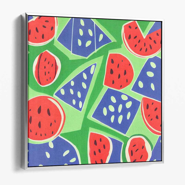 Zesty Melon Pop Canvas: Vibrant Watermelon Pop Art Canvas