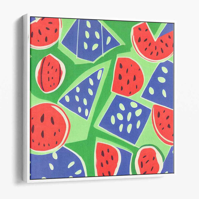 Zesty Melon Pop Canvas: Vibrant Watermelon Pop Art Canvas