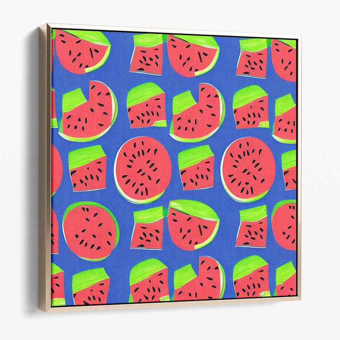 Funky Melon Burst: Pop Art Watermelon Canvas Print