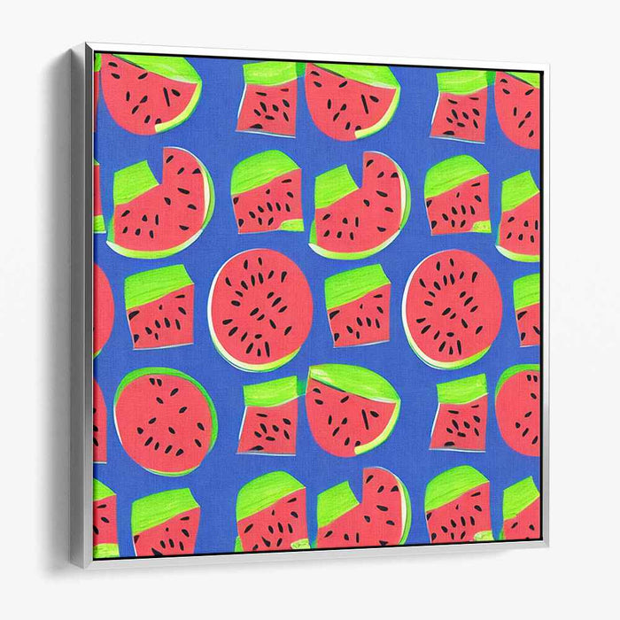 Funky Melon Burst: Pop Art Watermelon Canvas Print