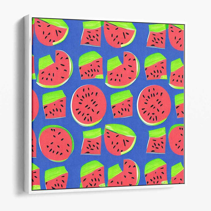 Funky Melon Burst: Pop Art Watermelon Canvas Print