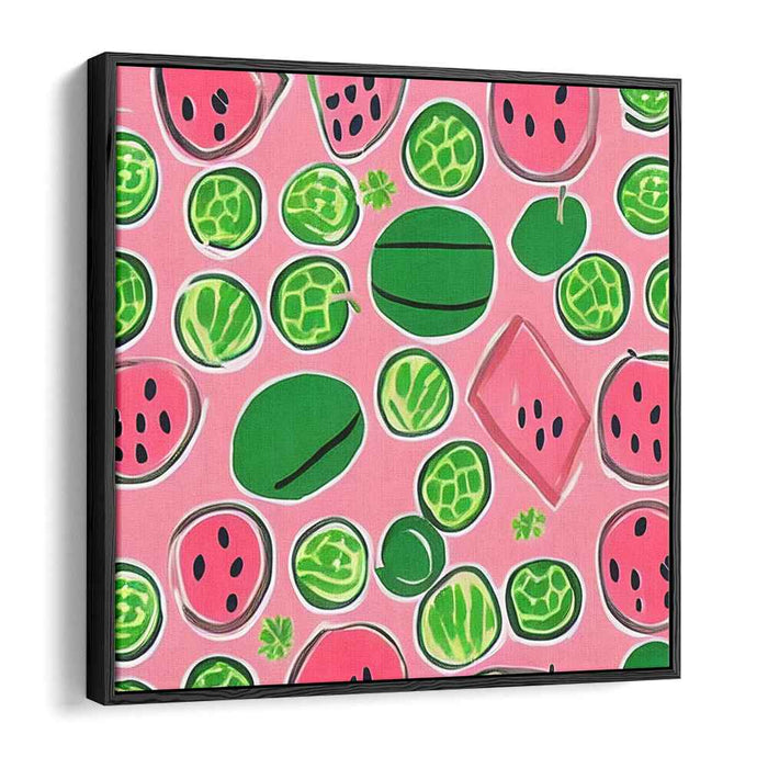 Playful Melons: Whimsical Watermelon Canvas Art Print