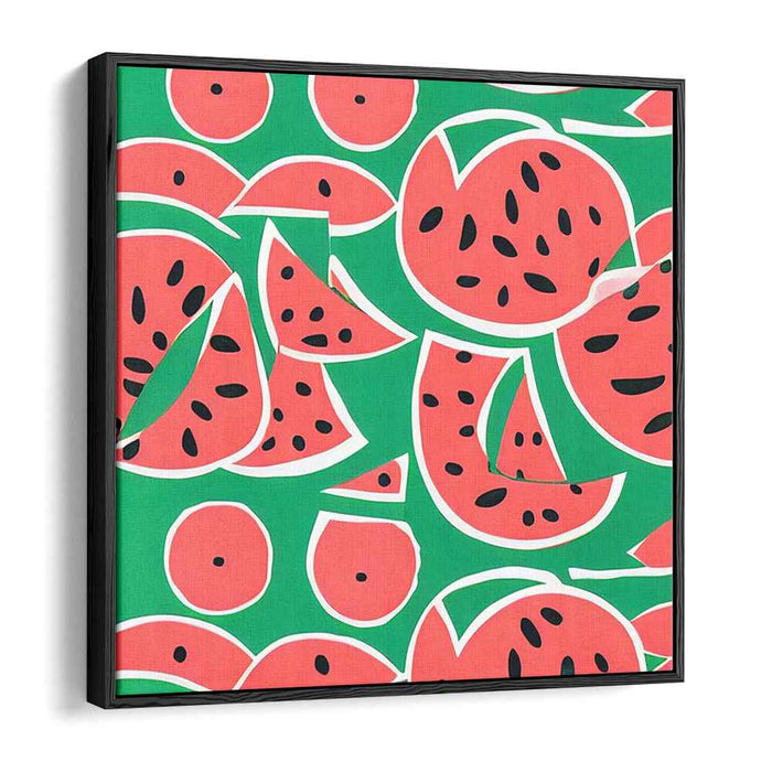 Playful Watermelon Melody: Vibrant Pop Art Canvas Print