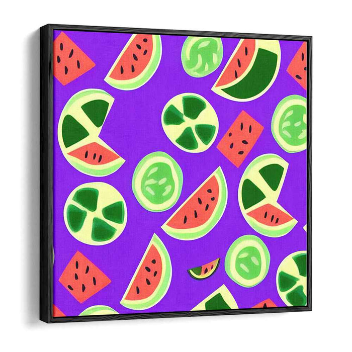 Playful Watermelon Delight: Pop Art Summer Fruit Canvas Print