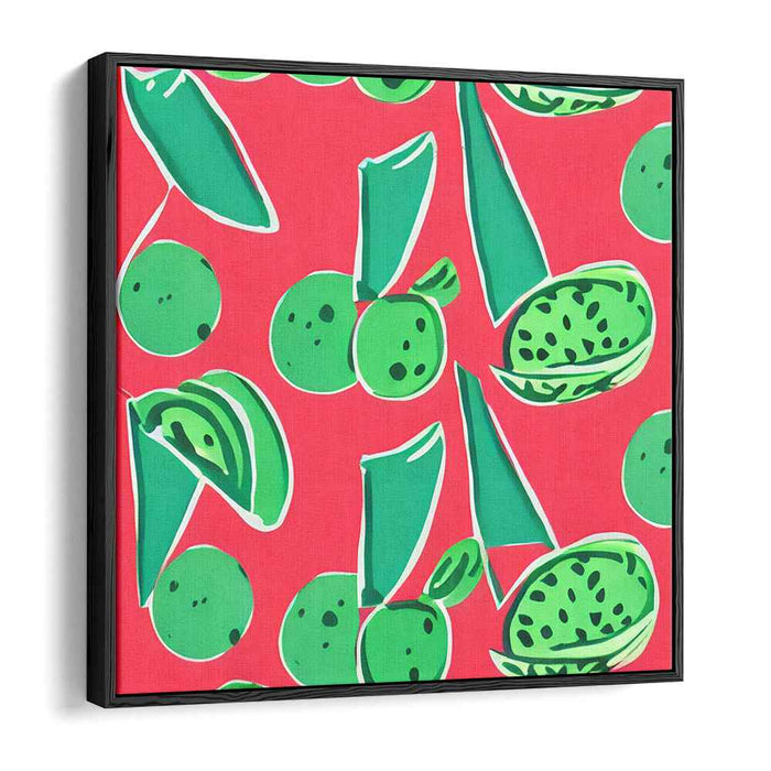 Citrus Splash Fusion: Vibrant Watermelon and Lime Pop Art Canvas