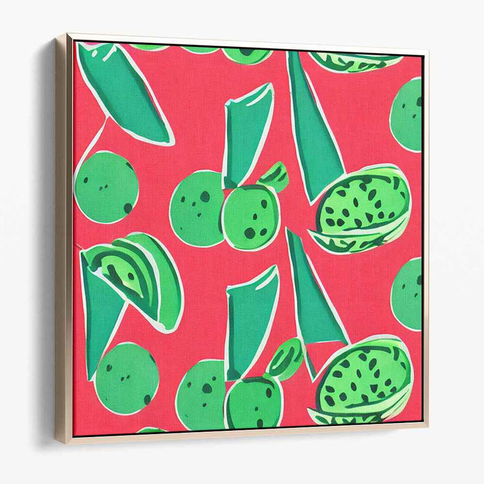 Citrus Splash Fusion: Vibrant Watermelon and Lime Pop Art Canvas