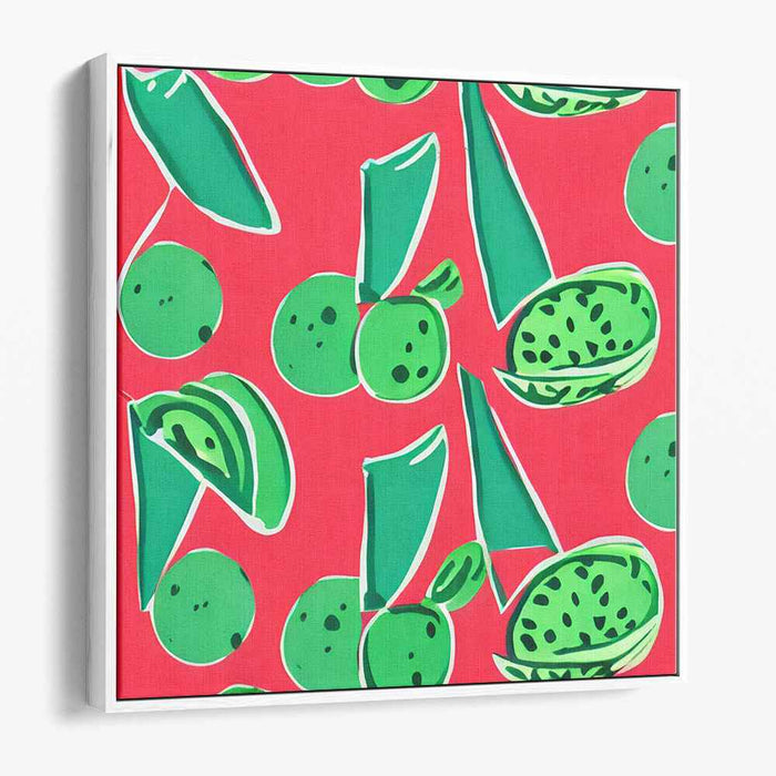 Citrus Splash Fusion: Vibrant Watermelon and Lime Pop Art Canvas