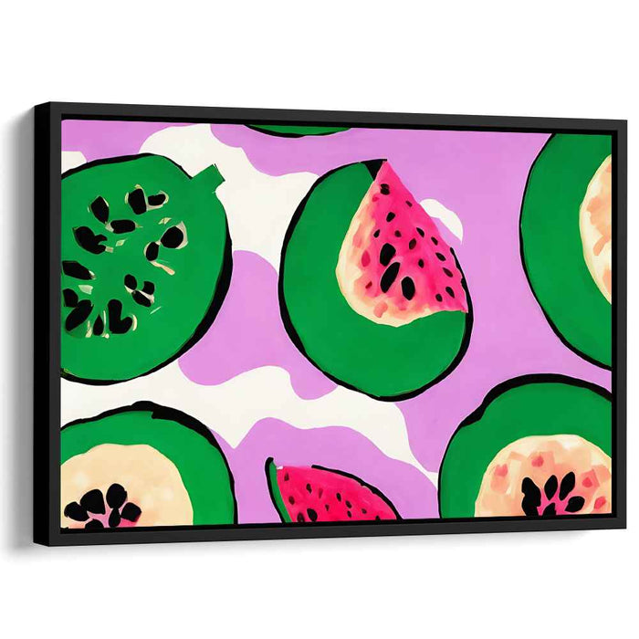 Tropicale Burst: Watermelon and Papaya Pop Art Canvas