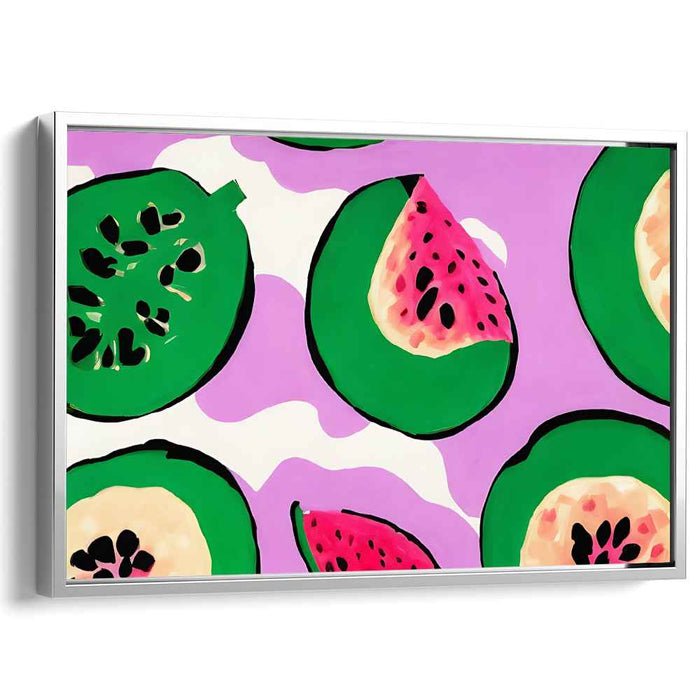 Tropicale Burst: Watermelon and Papaya Pop Art Canvas