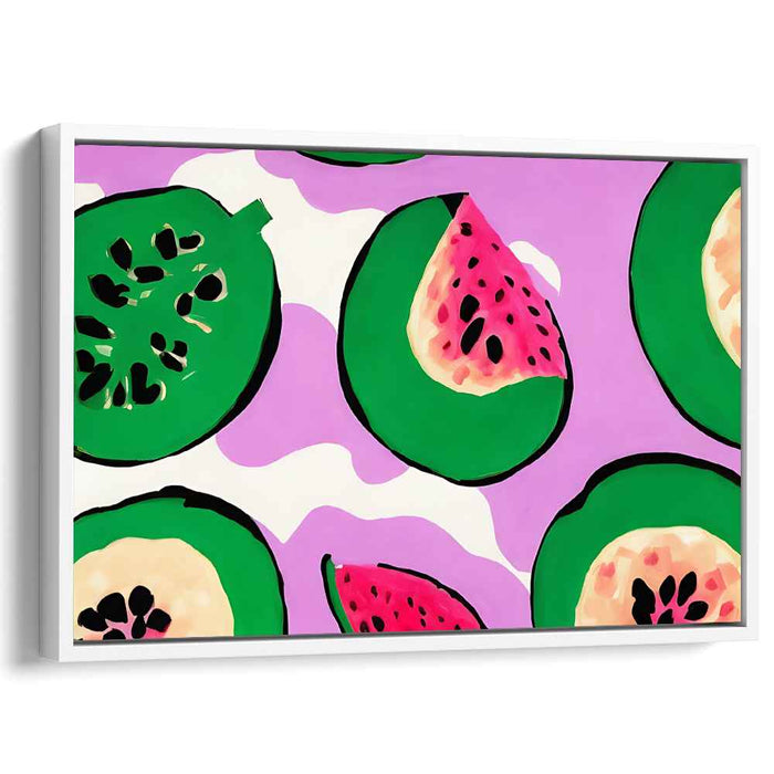 Tropicale Burst: Watermelon and Papaya Pop Art Canvas