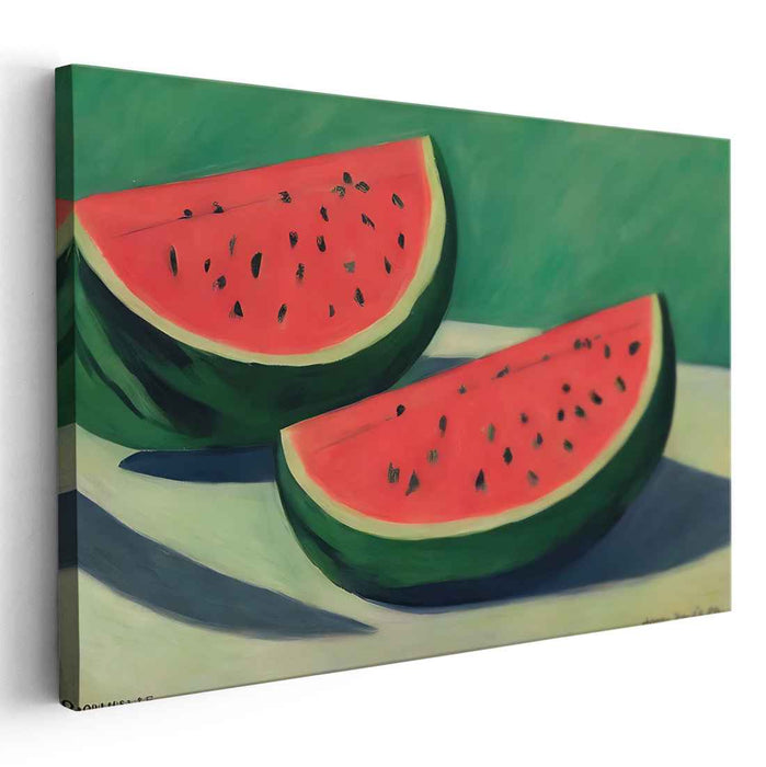 Refreshing Summer Delight: Vibrant Watermelon Canvas Art Print