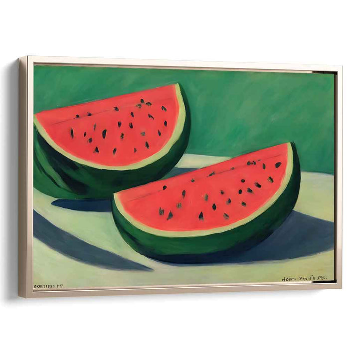 Refreshing Summer Delight: Vibrant Watermelon Canvas Art Print