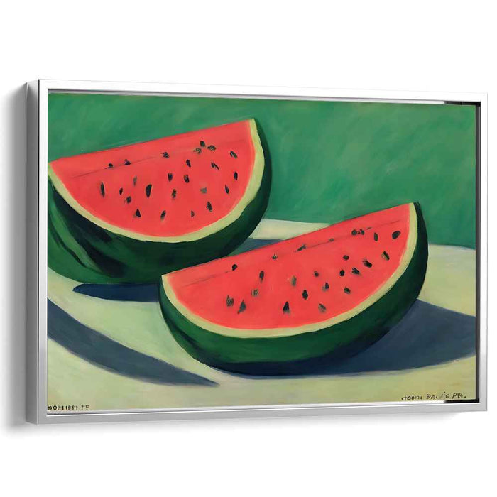 Refreshing Summer Delight: Vibrant Watermelon Canvas Art Print