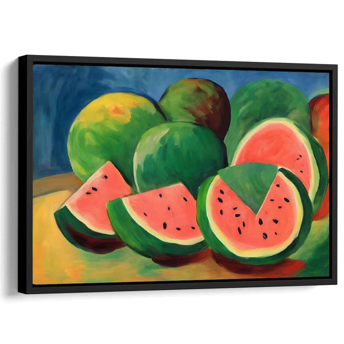 Juicy Melon Carnival: Lush Watermelon Feast Canvas Art