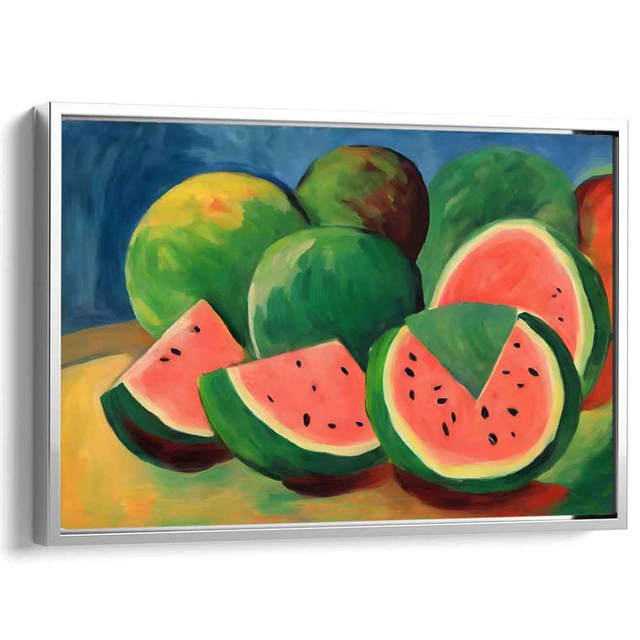 Juicy Melon Carnival: Lush Watermelon Feast Canvas Art