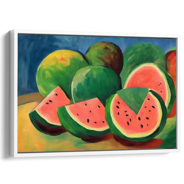 Juicy Melon Carnival: Lush Watermelon Feast Canvas Art