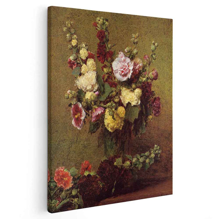 Hollyhocks (1892) by Henri Fantin-Latour