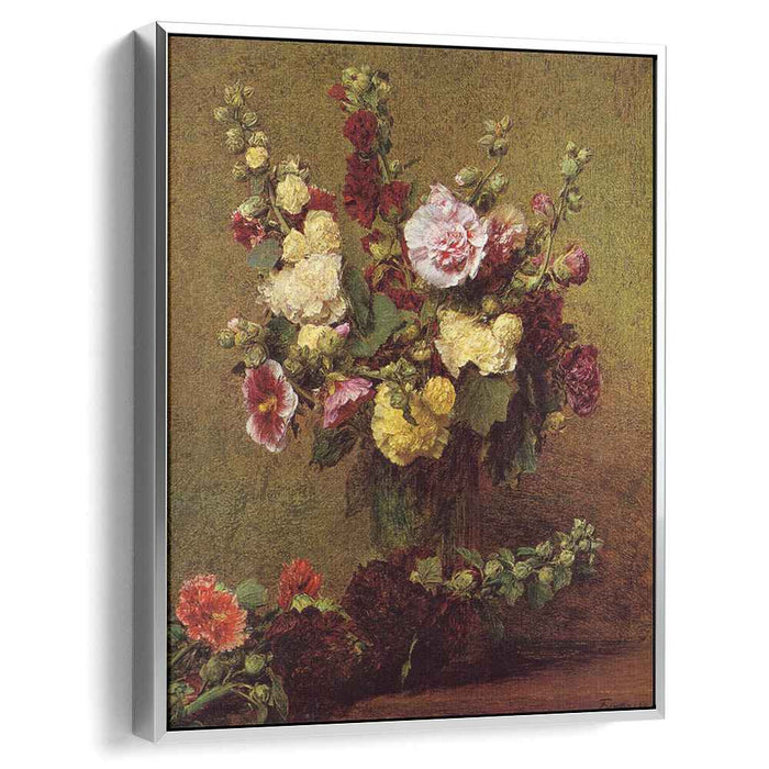 Hollyhocks (1892) by Henri Fantin-Latour
