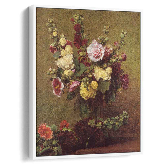 Hollyhocks (1892) by Henri Fantin-Latour