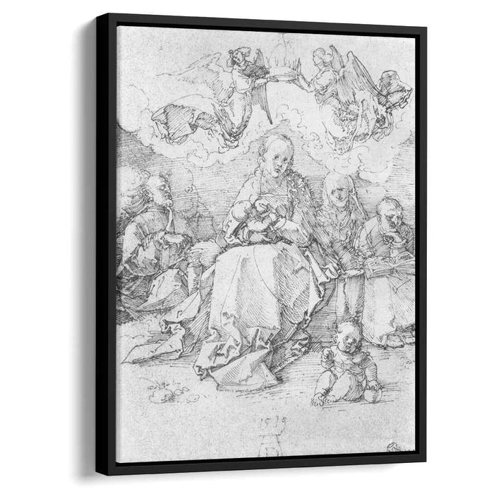 Holy Family, crowned by two angels by Albrecht Durer