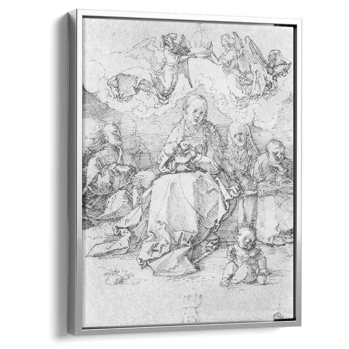 Holy Family, crowned by two angels by Albrecht Durer