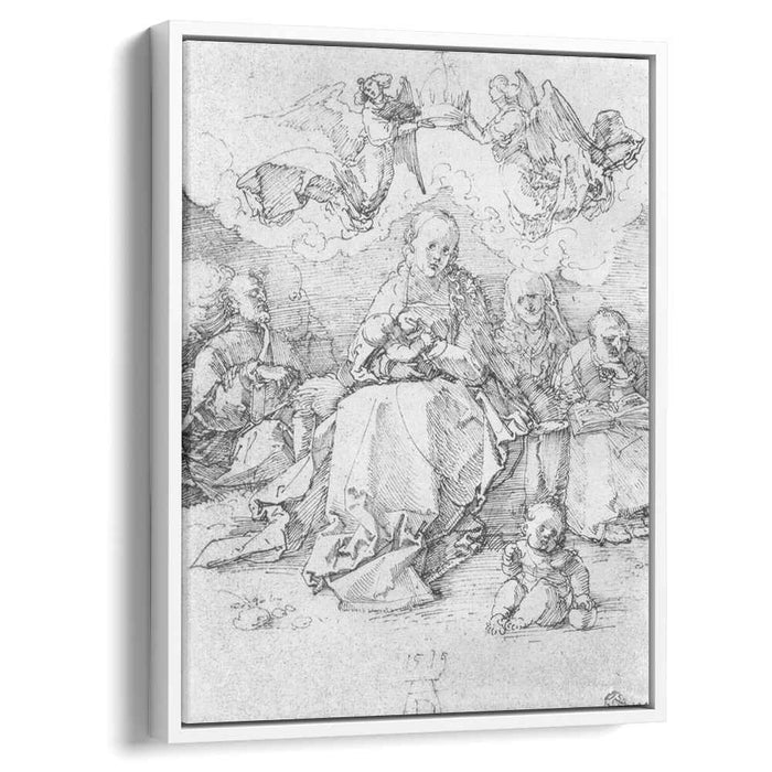 Holy Family, crowned by two angels by Albrecht Durer