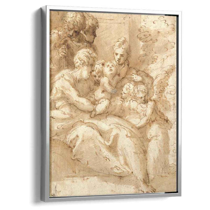 Holy Family with Shepherds and Angels (1524) by Parmigianino