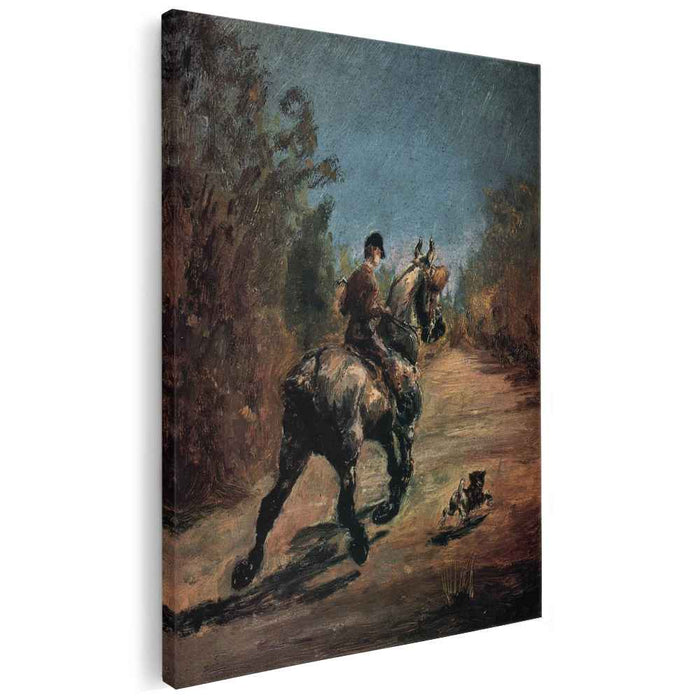 Horse and Rider with a Little Dog (1879) by Henri de Toulouse-Lautrec