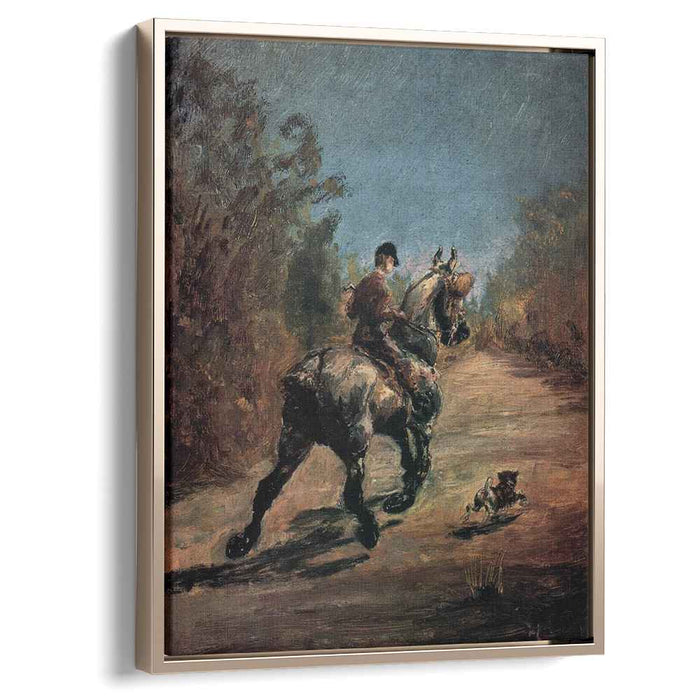 Horse and Rider with a Little Dog (1879) by Henri de Toulouse-Lautrec