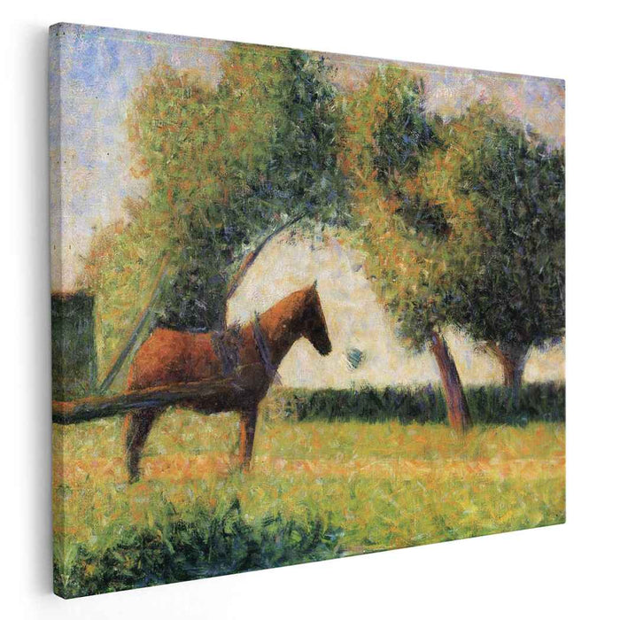 Horse and cart (1884) by Georges Seurat